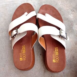 White mountain footbeds sandals